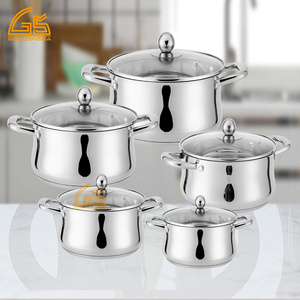 haus roland non stick unique pots cooking casserole induction stainless steel cookware set