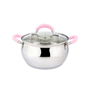 Small MOQ fast delivery 24cm hotpots induction cooking pots stainless steel insulated casserole