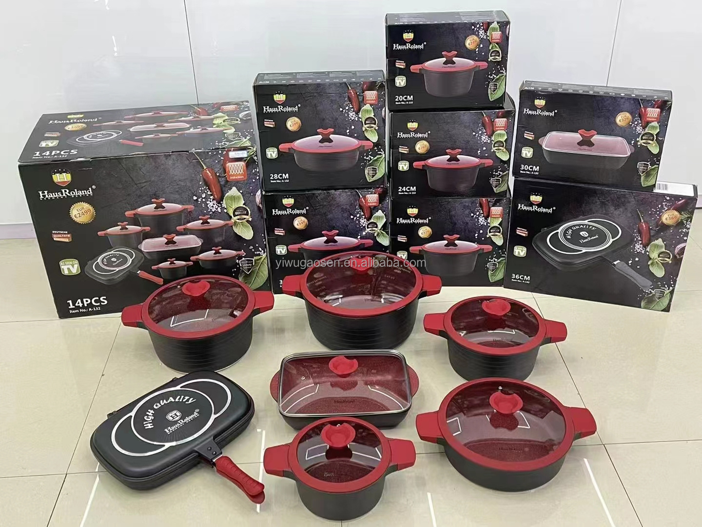 juego ollas kitchen 10pcs cast aluminum non-stick cooking pot non stick cookware sets of pots and pans with non-stick coating