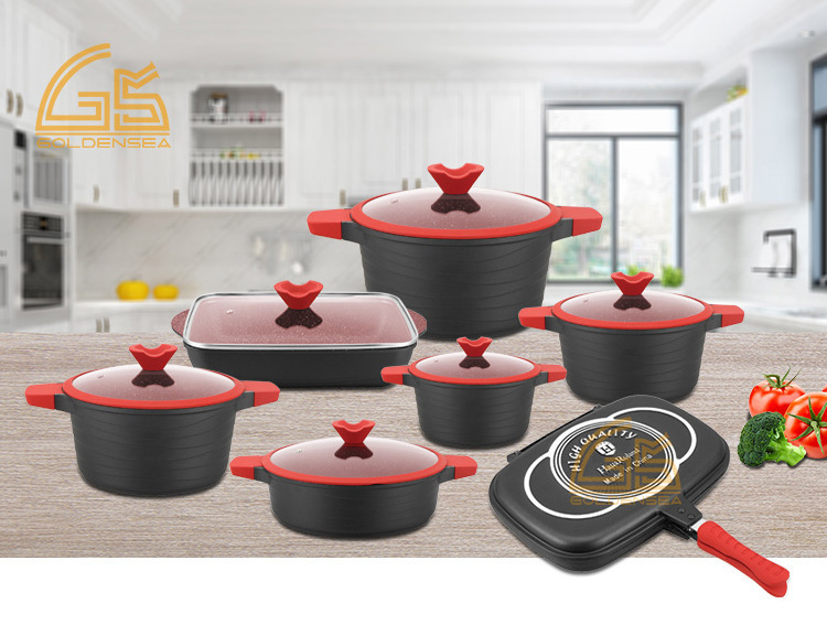 juego ollas kitchen 10pcs cast aluminum non-stick cooking pot non stick cookware sets of pots and pans with non-stick coating