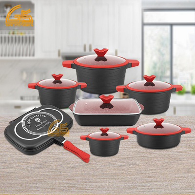 juego ollas kitchen 10pcs cast aluminum non-stick cooking pot non stick cookware sets of pots and pans with non-stick coating