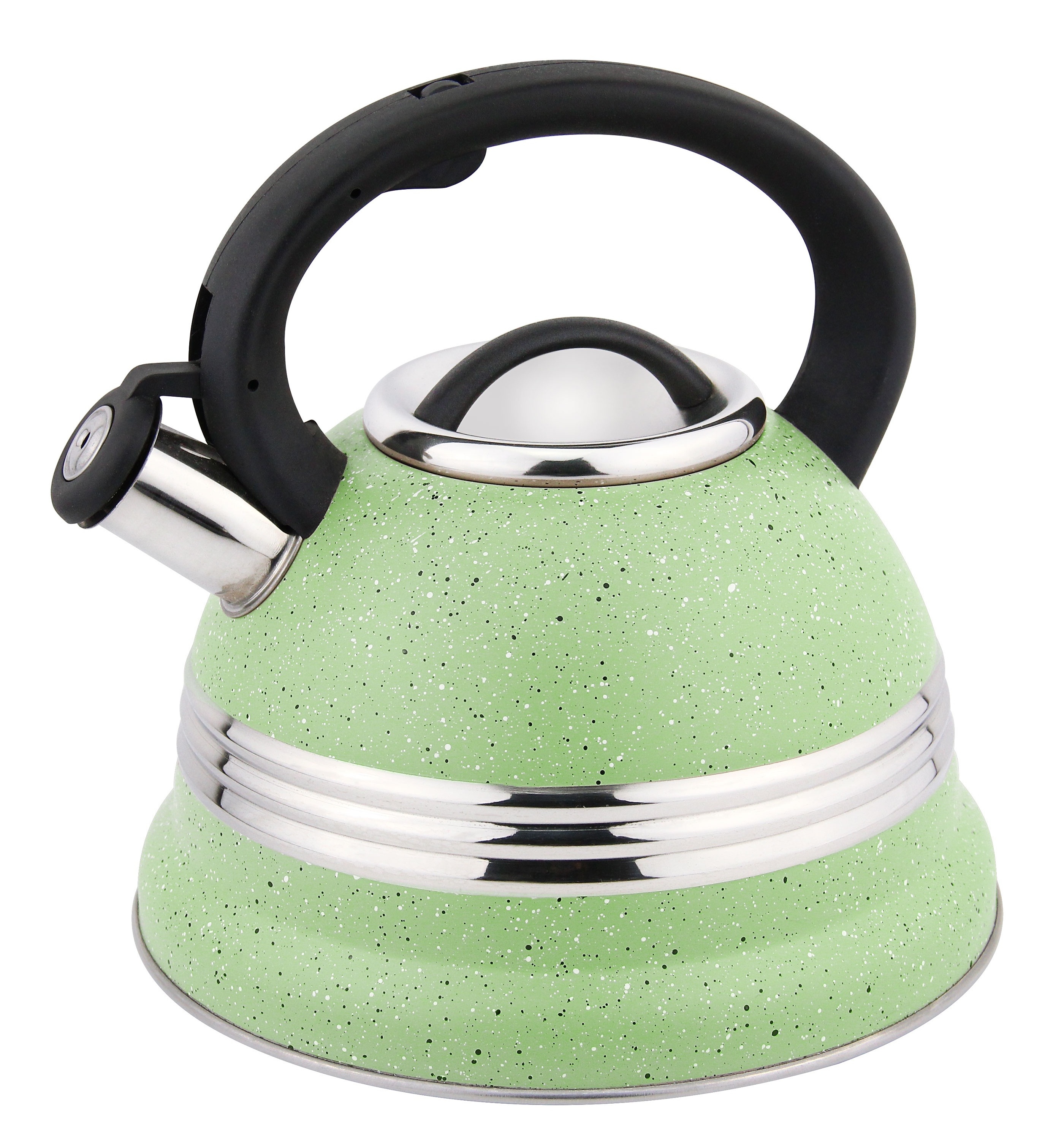 New Design Elegant Color Travel Camping Portable Hot Water Tea Kettle Stainless Steel Non Electrical Kettle Whistle Kettle