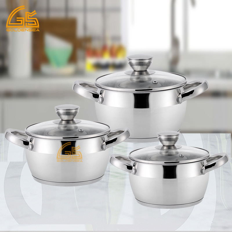 comercial casserole set industrial cook sauce pot customizable personalized heavy lid cooking pots set stainless steel cookware