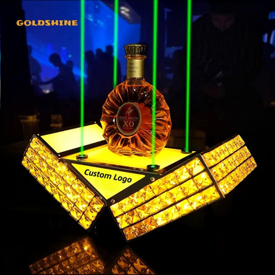 OEM Rechargeable Bottle Glorifier VIP Bottle Service Display Stand Laser Light LED Bottle Presenter For Night Club Bar Lounge