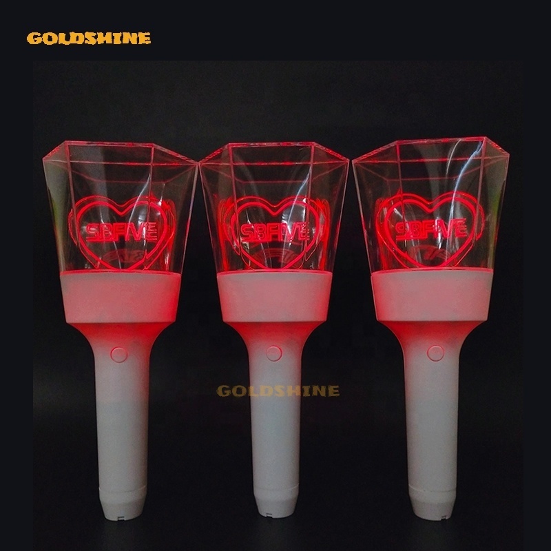 Korea Japan light stick Concert Party Custom Logo Acrylic Glowing LED Light Stick Glowing Stick Glowing Ball baton For concerts