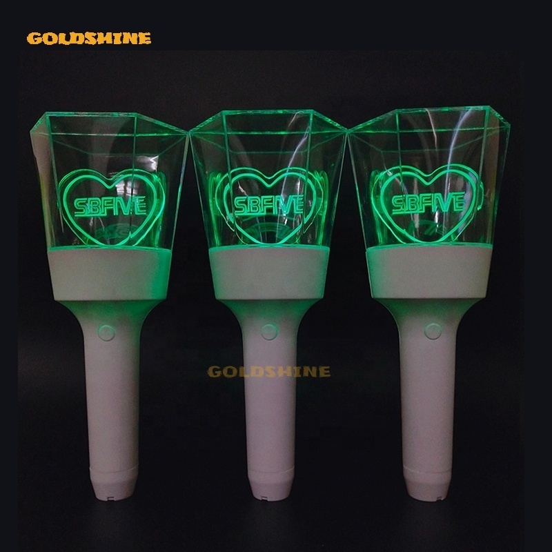 Korea Japan light stick Concert Party Custom Logo Acrylic Glowing LED Light Stick Glowing Stick Glowing Ball baton For concerts