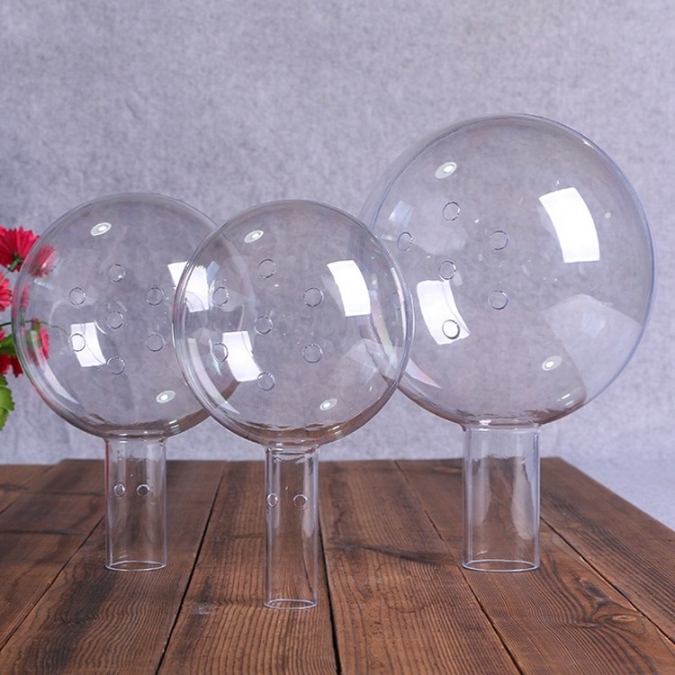 cheap price stocks 14cm 16cm 20cm clear acrylic transparent plastic bobo ball flower balloon