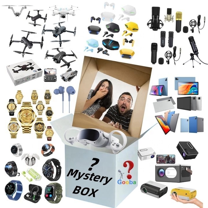 Surprise Mystery Box with Products At Least 10 pcs 100% win Random Product:BT Earphone,Headphone,VR Equipment and etc Blind box