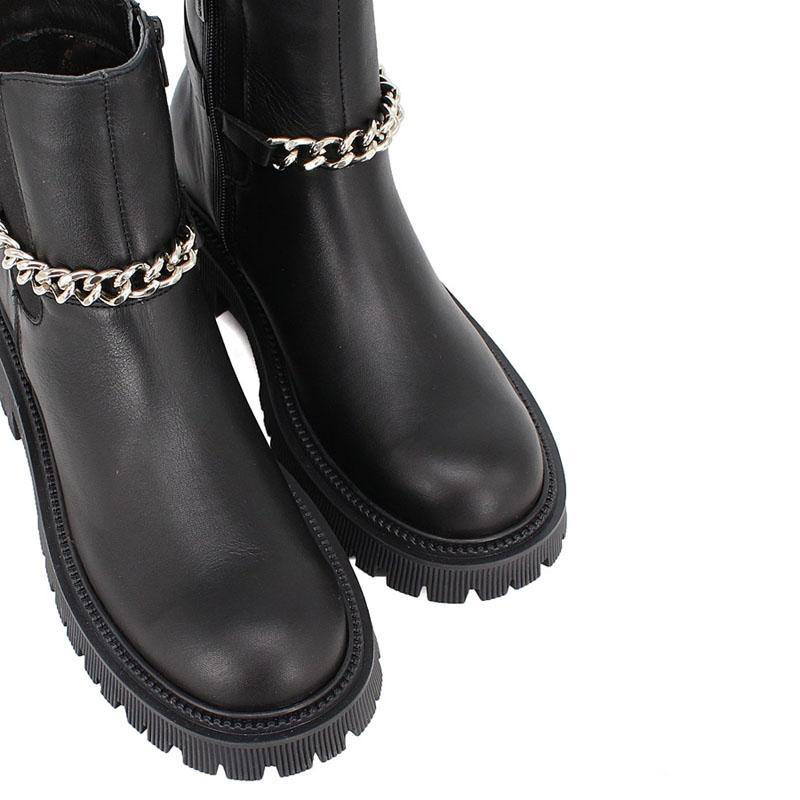 waterproof black leather high top little girls boys ankle formal boots kids children shoes