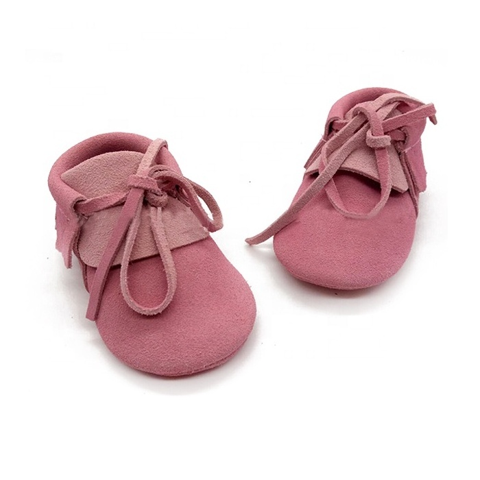 Wholesale handmade soft sole baby toddler shoes leather moccasin shoes