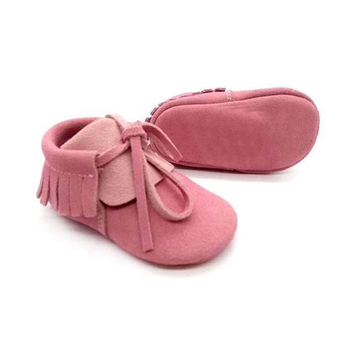 Wholesale handmade soft sole baby toddler shoes leather moccasin shoes