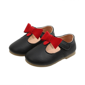 Wholesale new style children's shoes female bow breathable children's baby soft-soled non-slip shoes