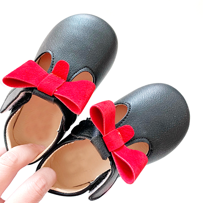 Wholesale new style children's shoes female bow breathable children's baby soft-soled non-slip shoes