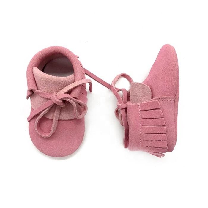 Wholesale handmade soft sole baby toddler shoes leather moccasin shoes