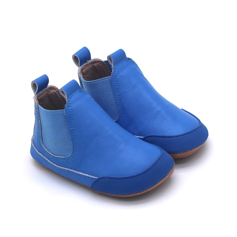 customized leather chelsea boots toddler baby wide toe box ergonomic barefoot zero drop barefoot kids shoes boots