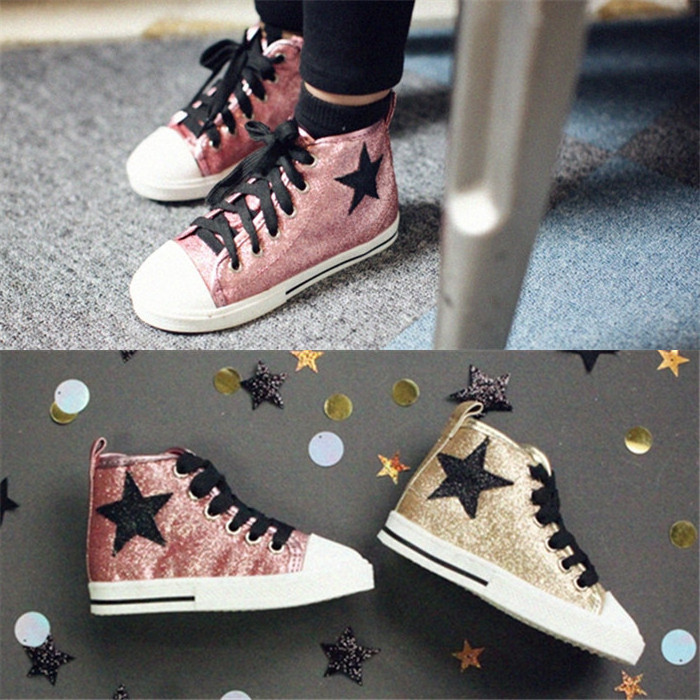 Autumn and winter girls board shoes strawberry Shan fashion trend girls high top casual board shoes