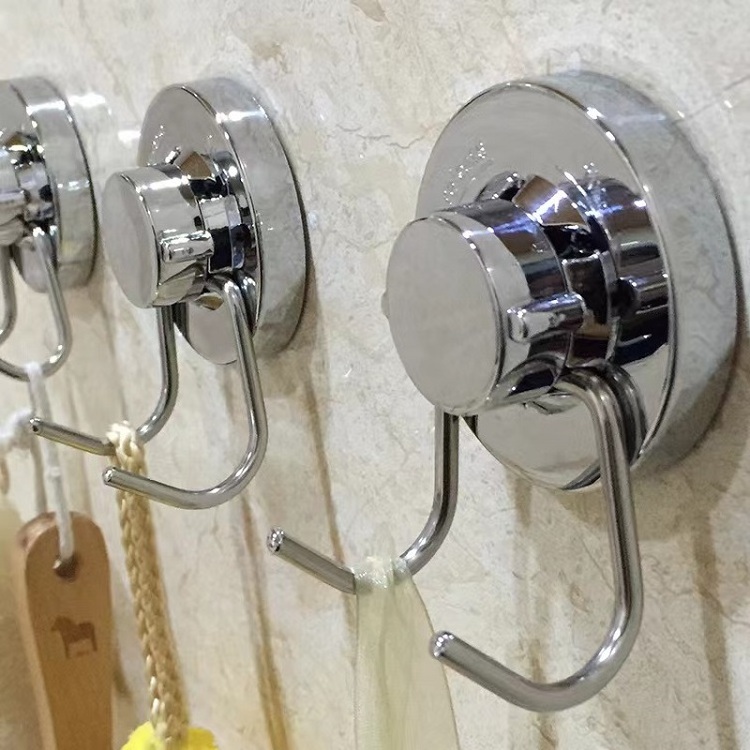 Hanging Heavy Duty Shower Suction Cup Hooks Bathroom Stainless Double Wall Vacuum Suction Cup Hook