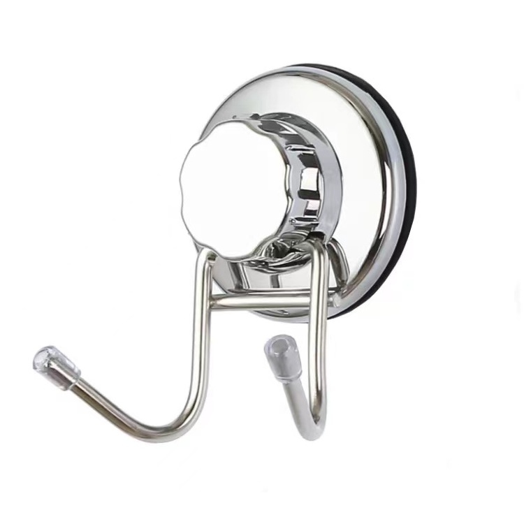 Hanging Heavy Duty Shower Suction Cup Hooks Bathroom Stainless Double Wall Vacuum Suction Cup Hook