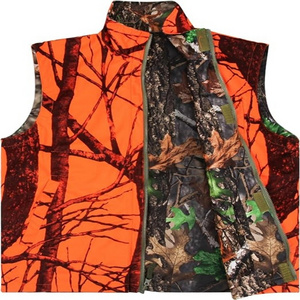 2024 New Trend Camo and Orange Reversible Heated Lightweight Heating Game Safety Vest for Hunting Hiking