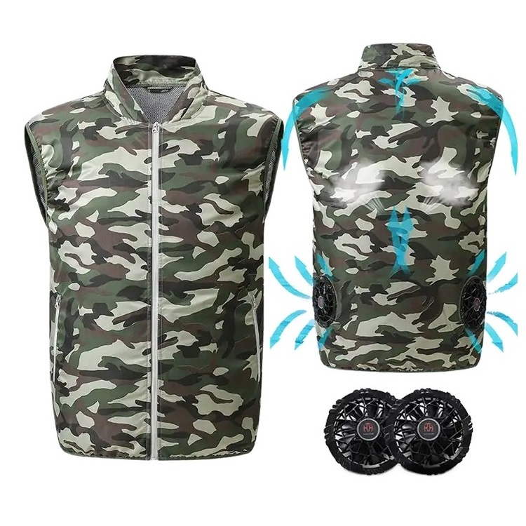 Lightweight Quick Dry Fan Cooling Clothes 3 Speed Control  Summer Worker Air Conditioner Jacket Men Outdoor Fans Cooling Vest