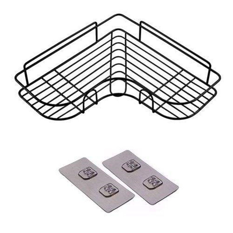 Bathroom Kitchen Shelf Free Perforation Corner Toilet Iron Art Storage Rack Triangle Shelf Metal Storage Rack