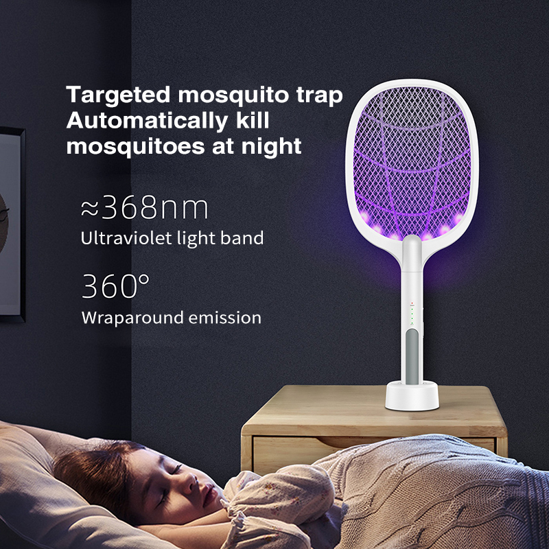 Handheld Rechargeable Mosquito Killer Lamp Bug Zapper Repellent Pest Control Electric Fly Mosquito Swatter