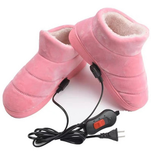 Wholesale Winter Women Warming Slippers Warming Slippers Electrically Rechargeable Heated Shoes