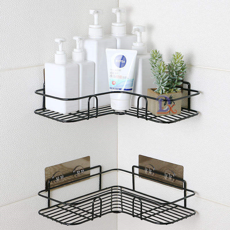 Bathroom Kitchen Shelf Free Perforation Corner Toilet Iron Art Storage Rack Triangle Shelf Metal Storage Rack