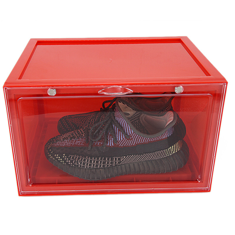 Home Storage And Organization Sneaker Display Cabinet Style Shoe Rack Clear Crate Shoebox Fabric Box Organizer