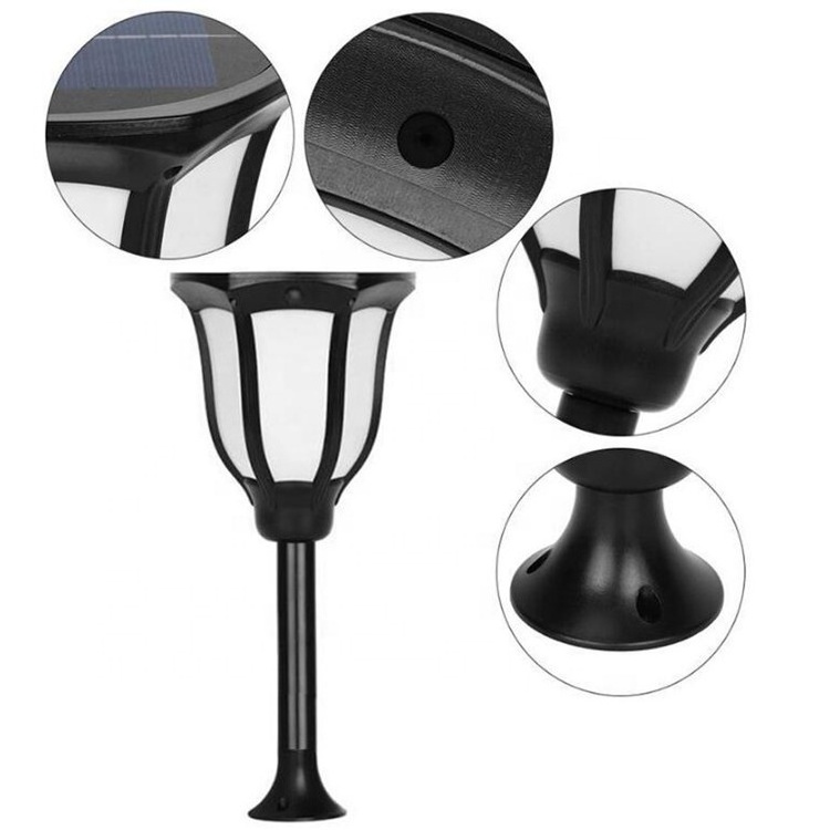 Factory Price Outdoor LED Wall Light Waterproof IP65 Solar Wall Mounted Garden Flame Lamp Torch Light