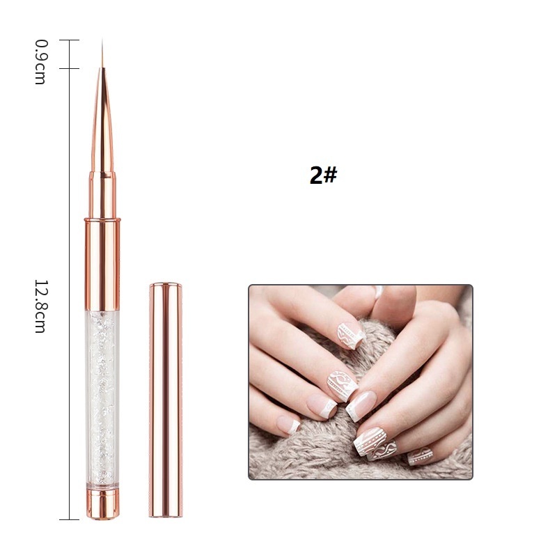 Good Time Fashion Nail Art Brush Custom Logo 3D Nail Gel Painting Pen Manicure Nail Brushes Set