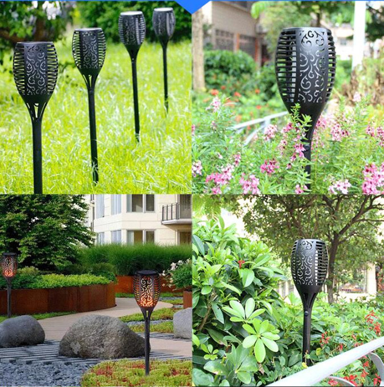 High Quality Waterproof Outdoor Solar Flame Lighting Garden Lamp Lantern Light