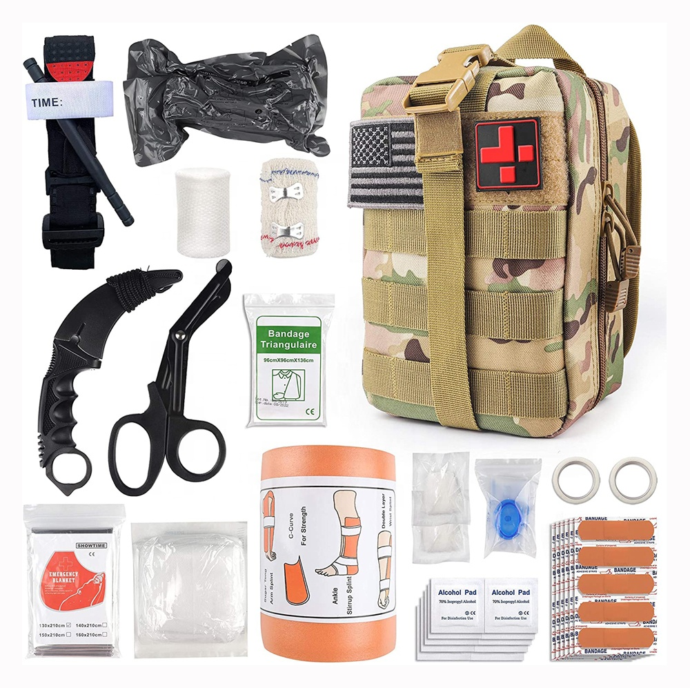 AMPMOUTDOOR Camping Tactical First Aid survival Kit Supplies Kit OEM  outdoor gear portable trauma survival kit