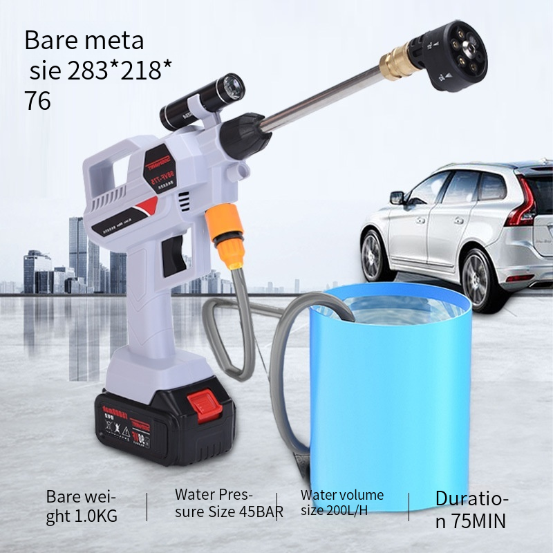 Portable Lithium Battery pressure Car Washer Machine Bike Wash Equipment car washing guns