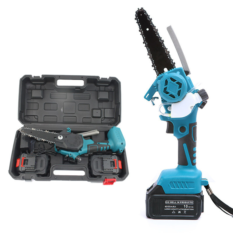 21V 6 Inch Tool Brush Wood Cutting Machine Garden Pruning Cutter Electric Power Battery Cordless Mini Chain Saws ChainSaw