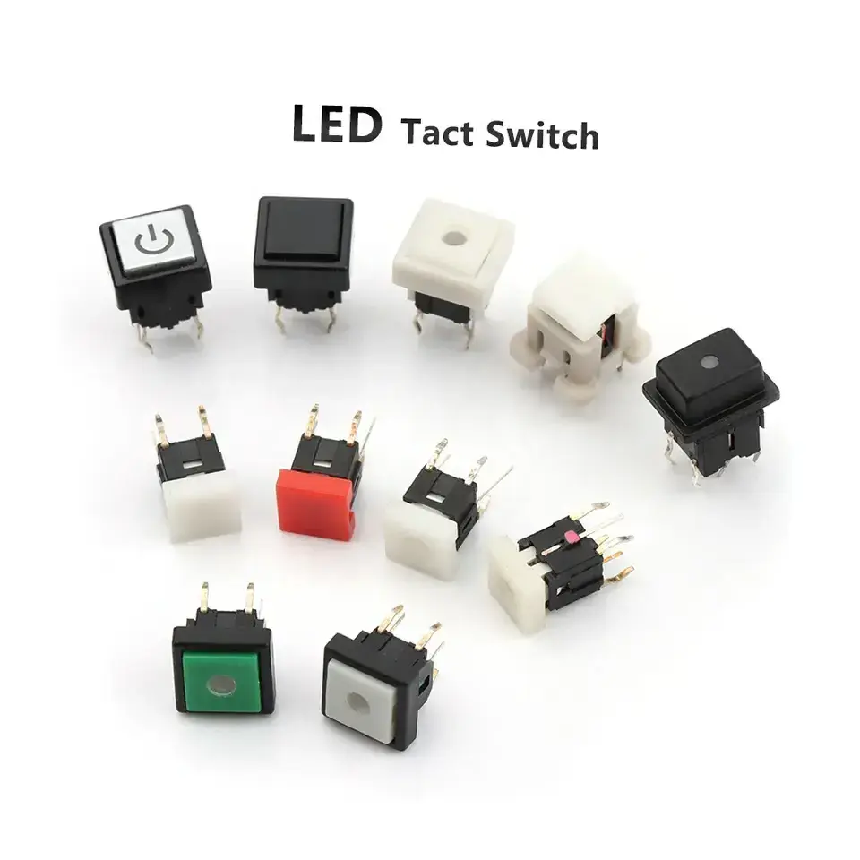 12*12 Tactile Switch 3*3 dip 4 pin 2pin 4.5*4.5 smd tact switch 6*6 waterproof c1201 4*4 metal 6x6 tact switches