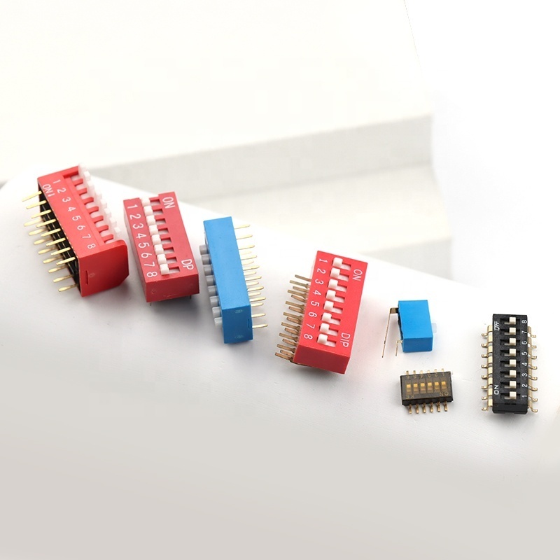 dip switch smd 2.54 1.27 pitch 127mm smt Dial Switch 1-12 pin position 1.27mm 2.54mm dip switches