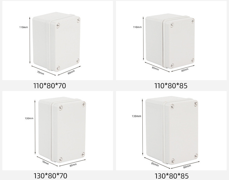 Custom Waterproof Electrical Box 250*150*100/130 200*200*95/130 280*190*130/180 IP67 ABS Plastic Electric Junction Enclosure