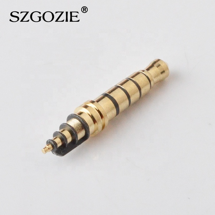 3.5 mm Stereo Plug 5 Poles gold plated for injection 3.5MM audio Connector