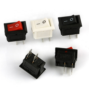 Guozhi 10*15mm kcd1 Boat Rleil Rocker switch PCB t100 55 rocker switch 250v KCD1-11 2 PIN 2position T85 Red Rocker Switch