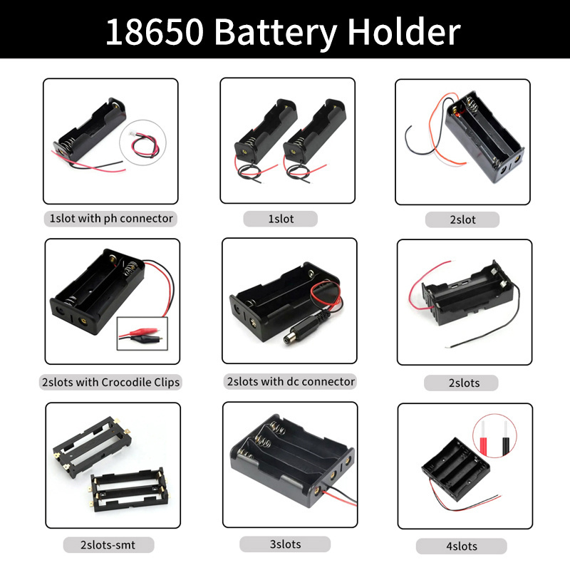 8AA 12v battery holder case smt AA 8slots plastic button battery holder case with switch&cover