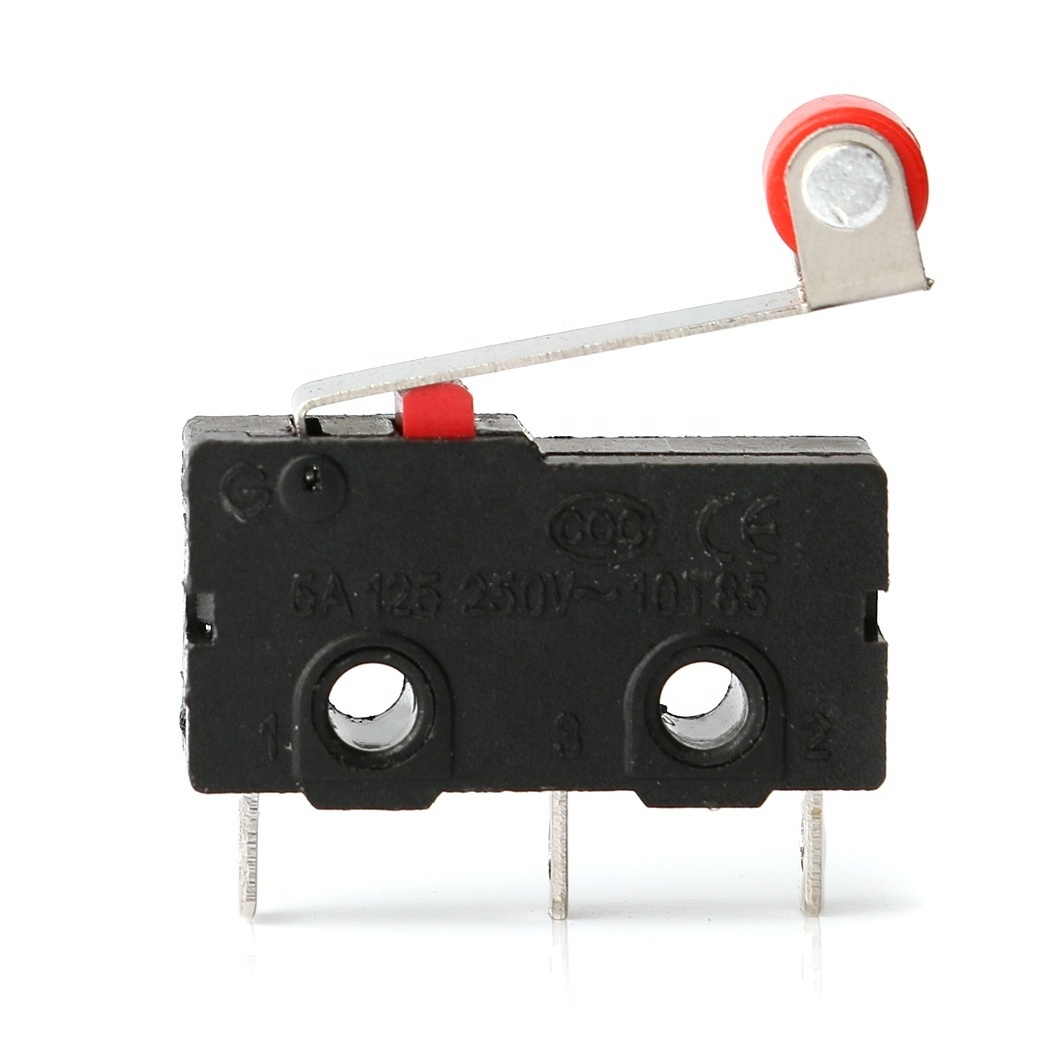 Micro Limit Switch K12 3 pin Long Straight Hinge Lever for Arduino ON-OFF Momentary Push Button mini limit switches SPDT