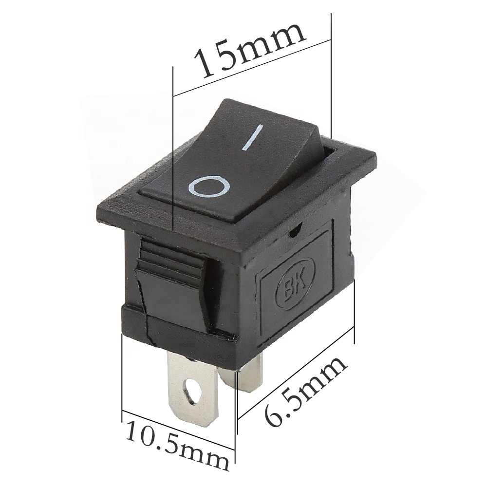 Guozhi 10*15mm kcd1 Boat Rleil Rocker switch PCB t100 55 rocker switch 250v KCD1-11 2 PIN 2position T85 Red Rocker Switch