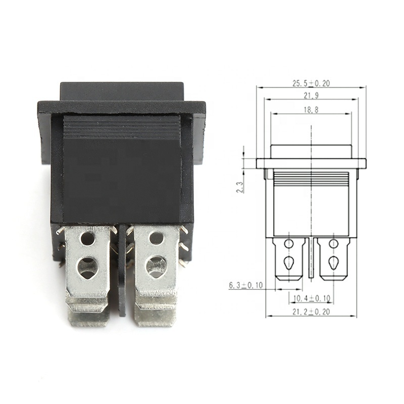 Rocker Switch SPST DPDT 6A/12A 250V AC Electrical Equipment high quality rocker switch pcb leci rs601 boat rocker Switches