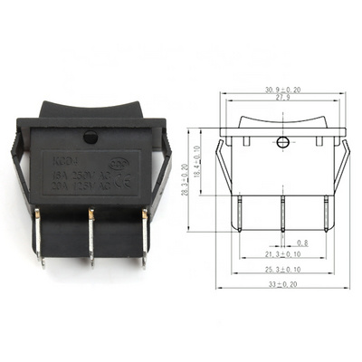 Rocker Switch SPST DPDT 6A/12A 250V AC Electrical Equipment