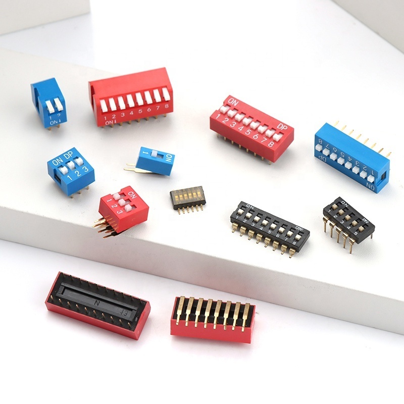 dip switch smd 2.54 1.27 pitch 127mm smt Dial Switch 1-12 pin position 1.27mm 2.54mm dip switches