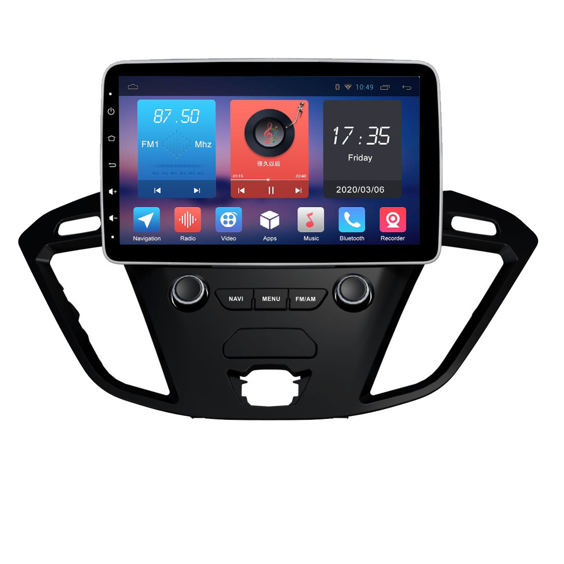 Carplay For Ford Transit Custom 2015+ Android10.0 Car DVD Player GPS Map Navigation Car Headunit Multimedia Player Tape Recorder