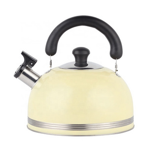 Stove Top Stainless Steel Korean Whistling Tea Kettle Colorful Tea Pot Heat Resistant Water Kettle