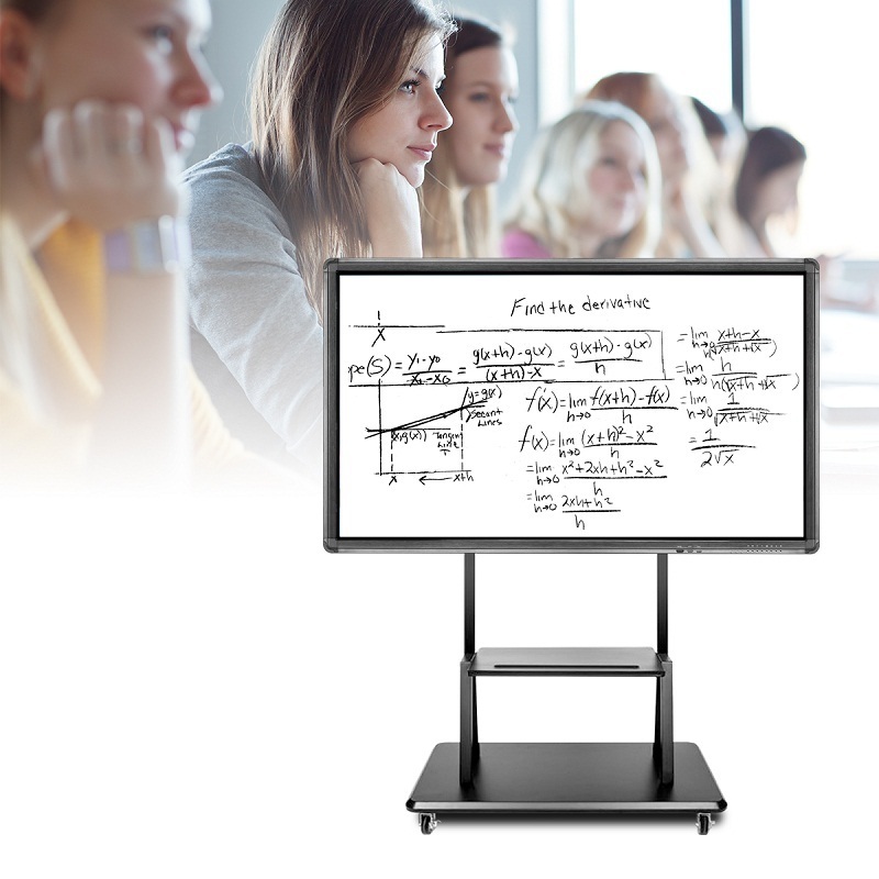 OEM wall mounted infrared touch smart panel large display panel interactive whiteboard for e-learning