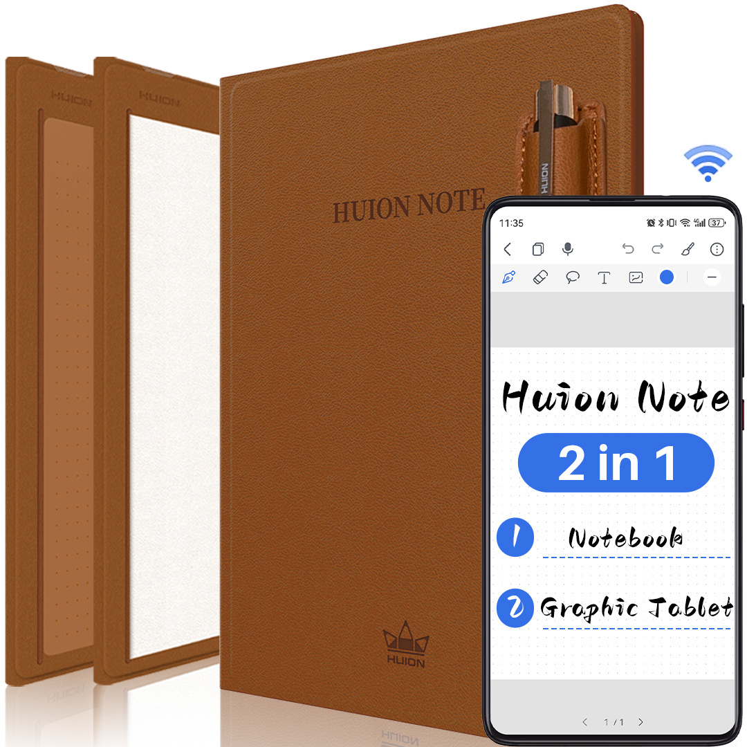 huion note 2 in 1 digital smart notebook drawing portable electronic wireless a5 size e-writing handwriting notebook X10